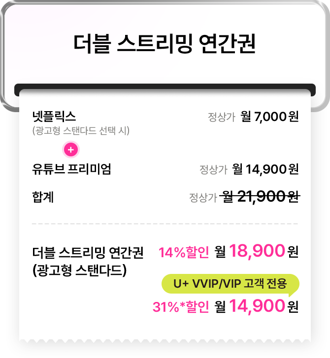 더블 스트리밍 연간권 옵션2