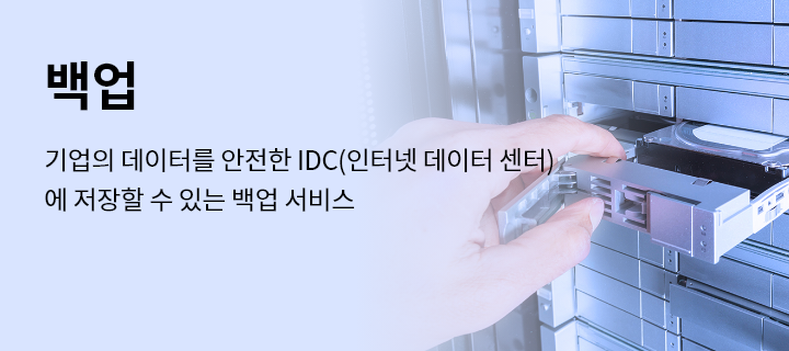 백업, 기업의 데이터를 안전한 IDC(인터넷 데이터 센터)에 저장할 수 있는 백업 서비스