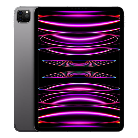  첫번째 iPad Pro 11"(4세대) 128GB(2022) 그레이 단말 전면, 후면 카메라 이미지