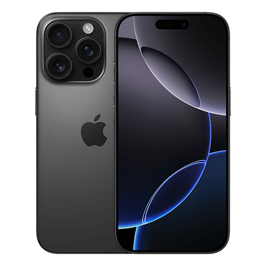 iPhone 16 Pro 256GB 정면 (블랙 티타늄)