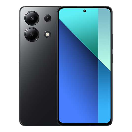 Redmi Note 13 미드나잇 블랙 컬러 단말 정면