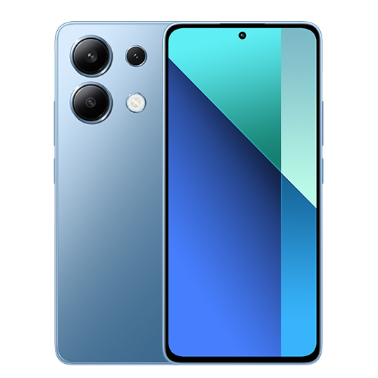 Redmi Note 13 아이스 블루 컬러 단말 정면